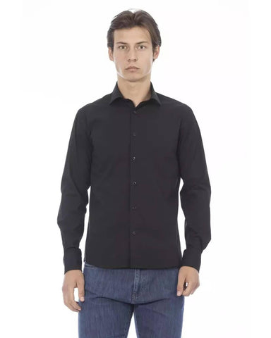 Baldinini Trend Men's Black Cotton Shirt - M