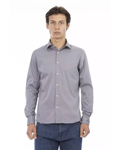 Baldinini Trend Men's Gray Cotton Shirt - XL