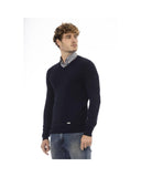 Baldinini Trend Men's Blue Wool Sweater - 48 IT