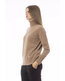 Baldinini Trend Women's Beige Wool Sweater - 44 IT