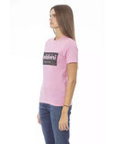 Baldinini Trend Women's Pink Cotton Tops & T-Shirt - XL