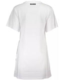 Cavalli Class Women's White Cotton Dress - L