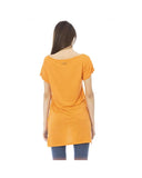 Just Cavalli Women's Orange Cotton Tops & T-Shirt - L