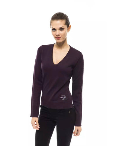 Montana Blu Women's Purple Wool Sweater - 42 IT