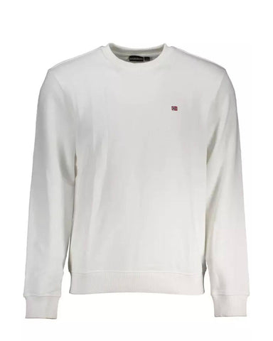 Napapijri Men's White Cotton Sweater - S