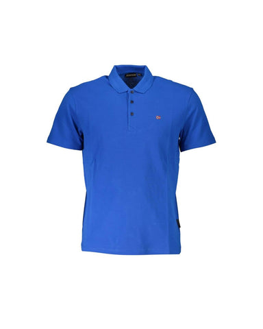 Napapijri Men's Blue Cotton Polo Shirt - S