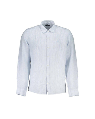 North Sails Men's Light Blue Linen Shirt - M