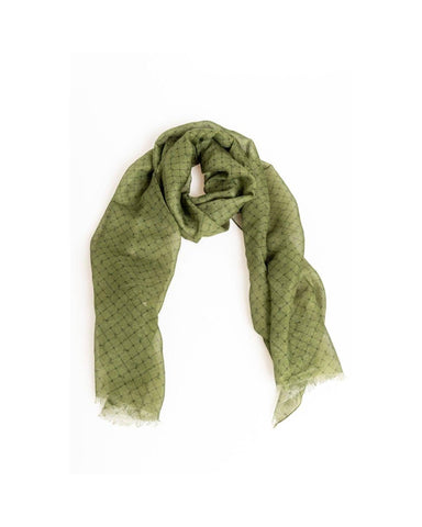 Trussardi Men's Green Modal Scarf - One Size