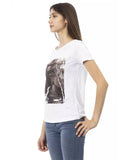 Trussardi Action Women's White Cotton Tops & T-Shirt - 2XL