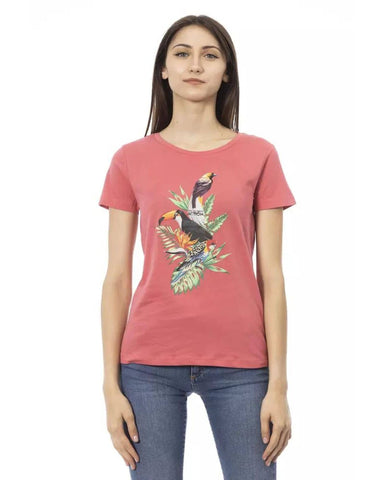 Trussardi Action Women's Pink Cotton Tops & T-Shirt - M