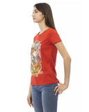 Trussardi Action Women's Red Cotton Tops & T-Shirt - XS