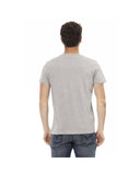 Trussardi Action Men's Elevate Casual Chic with Sleek Gray Tee - L