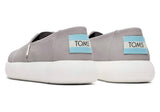 TOMS Womens Canvas Slip On Shoes Sneakers Flats Alpargata Espadrilles - Grey - US 7