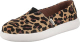 TOMS Womens Canvas Slip On Shoes Sneakers Flats Platform Espadrilles - Leopard Print - US 9