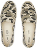 TOMS Womens Casual Canvas Slip On Sneakers Shoes Espadrilles - Army Camo Camouflage - US 7