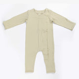 Ponchik Babies + Kids - Magnetic Bamboo Body Suit - Pistachio - 6-12m