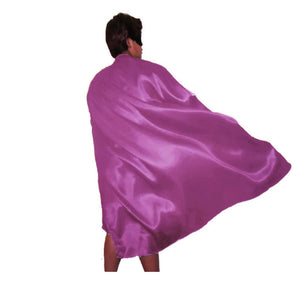 ADULT CAPE Costume Cloak Halloween Fancy Dress Coat Jacket Superhero Book Week - Hot Pink