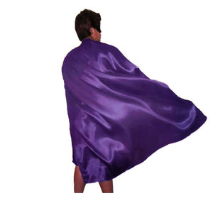 ADULT CAPE Costume Cloak Halloween Fancy Dress Coat Jacket Superhero Book Week - Purple