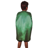 MEDIUM CAPE Kids Childrens Party Costume Vampire Halloween Coat School Team - Green