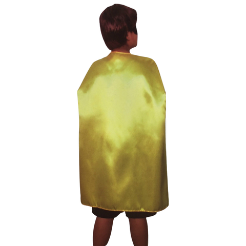 MEDIUM CAPE Kids Childrens Party Costume Vampire Halloween Coat School Team - Yellow