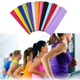 PLAIN HEADBAND Elastic Stretch Sports Yoga Hair Band Unisex 8cm Wide Wrap - Hot Pink