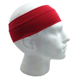 PLAIN HEADBAND Elastic Stretch Sports Yoga Hair Band Unisex 8cm Wide Wrap - Red