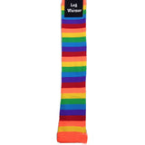 RAINBOW LEG WARMERS Party Costume Fine Stretch Ladies Girls Fancy Dress - Rainbow