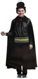 Adult Cape Cloak Collared Robe Halloween Vampire Witch Wizard 140cm Collar - Black