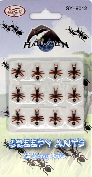 MINI FAKE ANTS Trick Halloween Scary Creepy Joke Prank Small Gag Toy Bug - 120 Ants