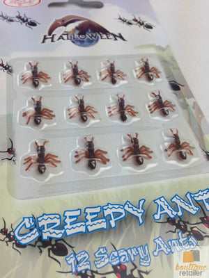 MINI FAKE ANTS Trick Halloween Scary Creepy Joke Prank Small Gag Toy Bug - 48 Ants