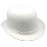 BOWLER HAT Party Costume Derby Fancy Dress Dance Halloween Vintage Cap - White