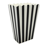 6x POPCORN BOXES Wedding Party Favour Lolly Box Retro Cinema Pop Corn - Black