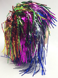 Tinsel Metallic Wig 70s 50s 20s Costume Mens Womens Unisex Disco Fancy Dress Up - Rainbow
