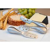 3pc Euroline Stainless Steel Cheese Knife Set Kitchen Cutlery - Silver