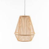 Natural Woven Bamboo Empire Pendant Lamp Hanging Light Bell Shade Boho Tropical