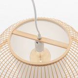 Natural Woven Bamboo Sphere Pendant Lamp Hanging Light Bell Shade Boho Tropical