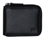 Futura Mens Zip Around Leather Wallet RFID Gift - Black