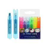 6pcs So Many Cats Cute Scented Mini Highlighter Pens