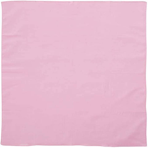 BANDANA Paisley 100% COTTON Head Wrap Durag Bandanna Summer Biker Scarf Mask - Light Pink (Plain)