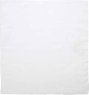 BANDANA Paisley 100% COTTON Head Wrap Durag Bandanna Summer Biker Scarf Mask - White (Plain)