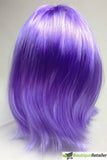 Bob Wig Costume Short Straight Fringe Cosplay Party Full Hair Womens Fancy Dress - Purple