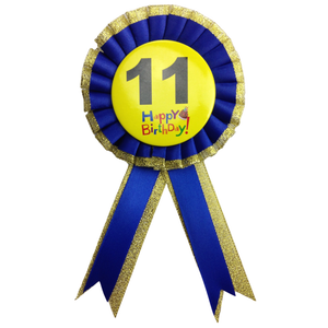 BIRTHDAY BADGE Party Favour Award Rosette Fancy Dress Girls Boys Childrens Kids -