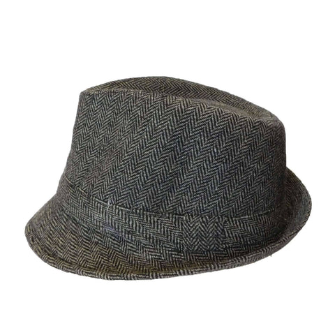 CLASSIC TRILBY HAT Fedora Felt Cap Costume Gangster - One Size Fits Most (58cm)