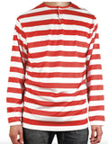 ADULTS Wheres Wally Book Week Red and White Striped Top Shirt Costume Party Dress Up  - Medium