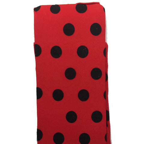 Stay Up OVER THE KNEE SOCKS Stockings Hosiery Party Costume Stockings - Ladybug Polka (Red/Black)