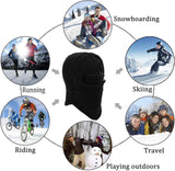 Thermal Fleece Balaclava Face Mask Beanie Hat Ski Snowboard Motorbike - Black