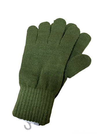 DENTS Acrylic Knitted Gloves Winter Warm Mens Soft Sports Snow Ski Knit - Khaki - One Size