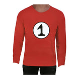 Dr. Seuss Adult Cat In The Hat Thing 1 Dr Seuss Red Top Party Costume Book Week  - M