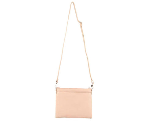 Pierre Cardin Ladies Cross Body Bag Leather Clutch Shoulder Sling Womens  - Blush