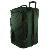 Pierre Cardin Trolley Bag Medium Soft Travel Luggage Wheeled Duffle 72cm - Green